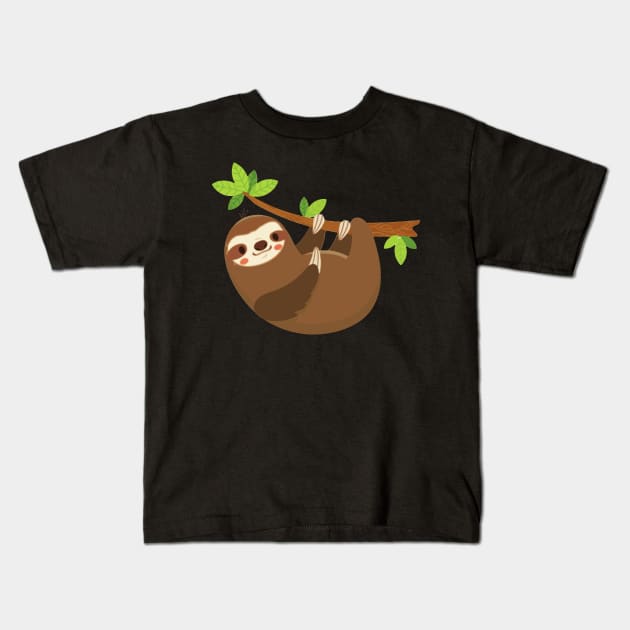 Sloth Gift Kids T-Shirt by KsuAnn